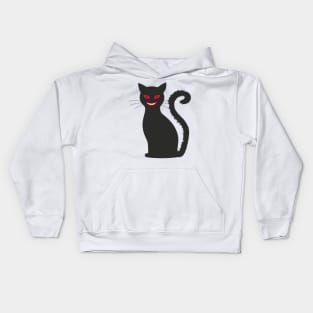 Creepy Smile Demon Cat Kids Hoodie